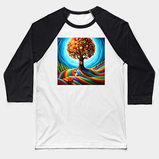 Rainbow Candy Extravaganza Tree Baseball T-Shirt